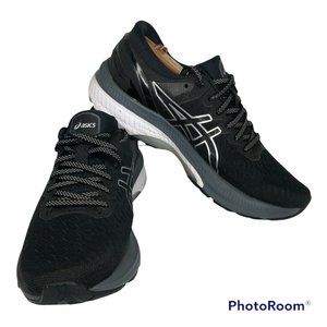 Asics Womens Gel Kayano 27 1012A649 Black Running Shoes Lace Up Low Top Size 7